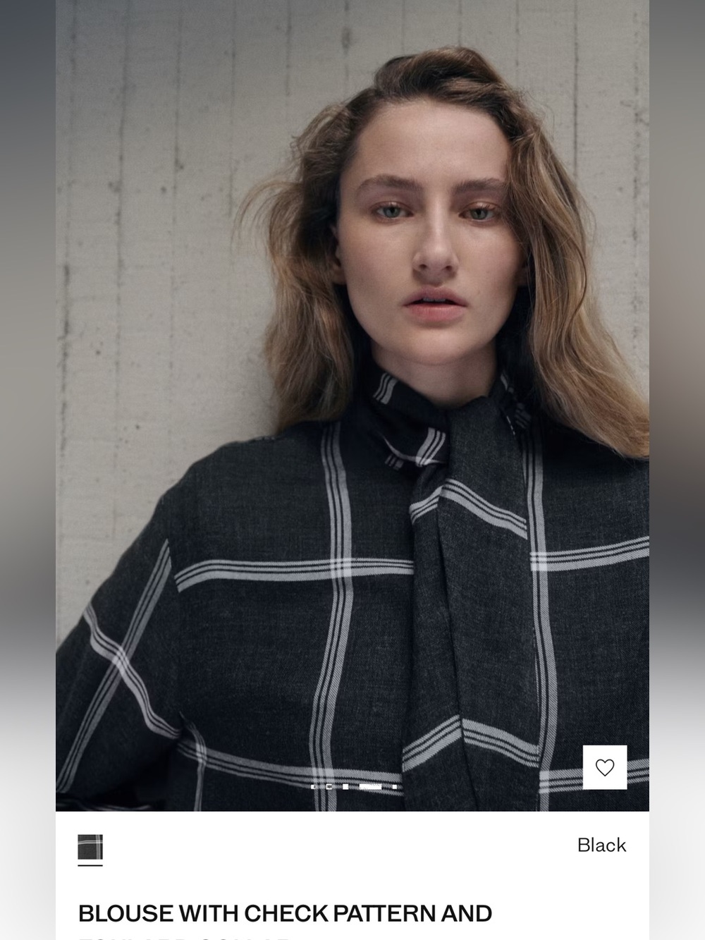 Never Worn Medium Size - Mango Black Windowpane Tie-Neck Cape